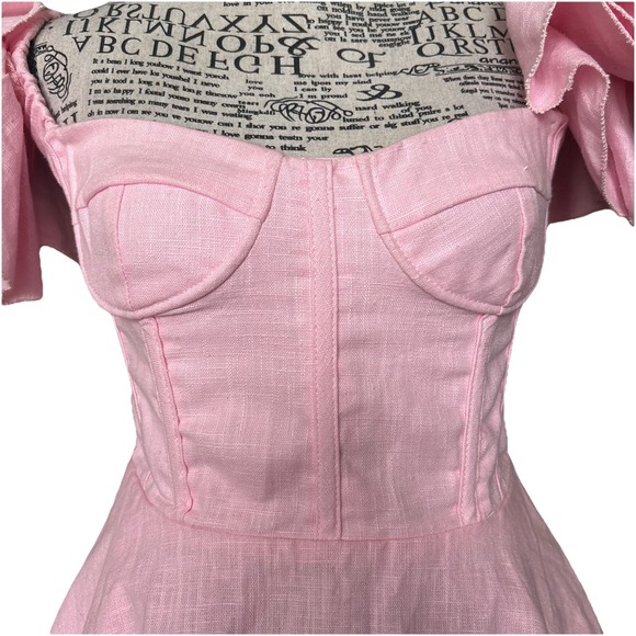 Bardot Sigma Mini Dress in SOFT PINK  Size 4 Retail NWT $179 - Picture 5 of 11